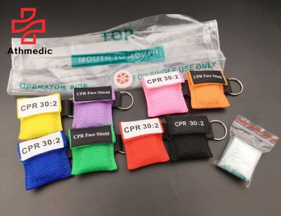 China First Aid Training 2021 Promotion CPR Resuscitator Shield With Key Chain Key Chain LIFE KEY Chain For AED Training for sale