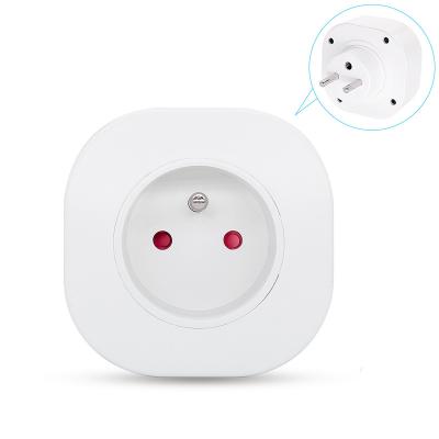 China With Smart Tuya Wholesale Amazon WiFi RGB Power Outlet Monitoring FR Outlet For Home IP44 Alexa Mini Outlet Works 10A for sale