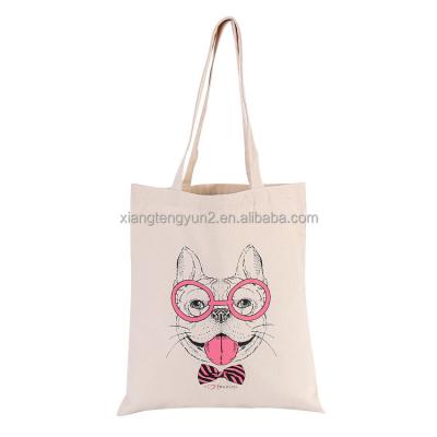 China Reusable Custom Reusable Cotton Eco Totebag Canvas Tote Shop Bag With Custom Print Logo for sale