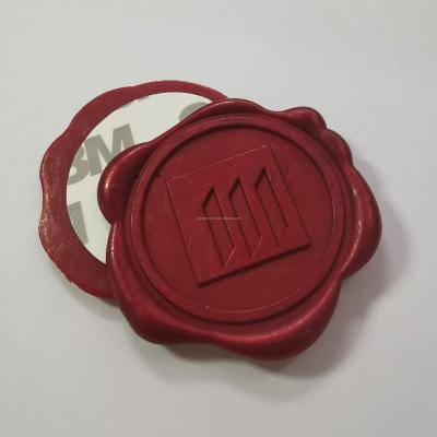 China Custom 3d wax seal label eco-friendly wax seal label sticker for seal wrap for sale