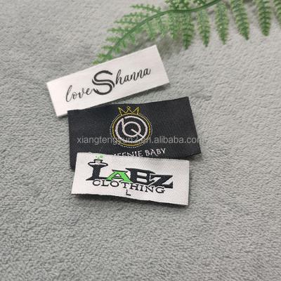 China Other New Arrivals Custom Size Logo Color Custom Woven Labels Silk Woven Labels For Apparel Woven Labels for sale