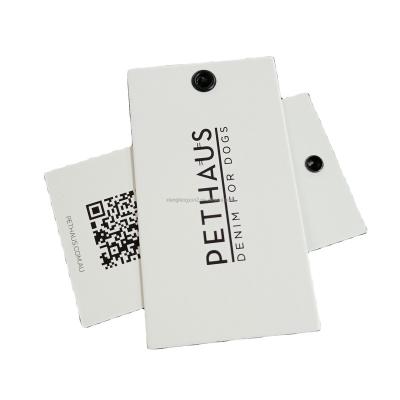 China Other Cheap Custom Design Printing Name Logo Paper Garment Hang Tag Labels Clothing Hang Tags for sale