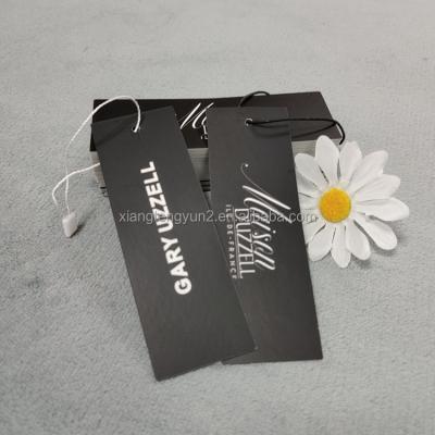 China Viable luxury factory size color logo swing hang tags hot selling custom clothing hang tags for sale