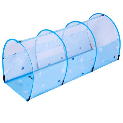 China Wholesale Fashionable Folding Pink Children's Play Tunnel Indoor Children's Taffeta Tunnel for sale