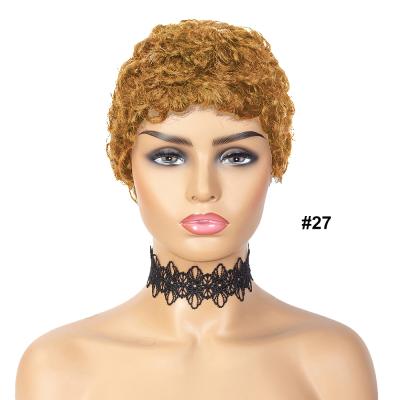 China Connie Hair Full Machine Human Hair Curly Curly Wigs For Color Women, Transparent Lace Front Wig Wholesale Virgin Brazilian Hair for sale