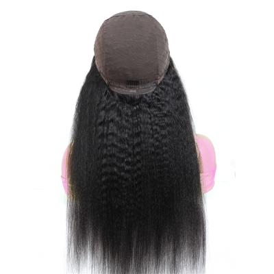 China Silky Straight 13X4Yaki Wave Hair Wigs Lace Front Brazilian Deep Curly Sheer Lace Front Wig Glueless 4x4 Front Closure Wig With Baby for sale