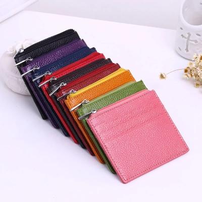 China Wholesale Slim Genuine Cow Leather Card Holder Fashion Leather Men's Wallet Wallet for sale