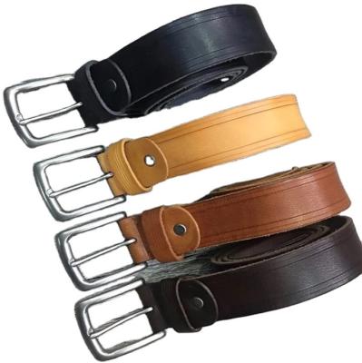 China 2021 Cowhide Vintage Pin Buckle Man Waist Belt Genuine Leather Belt Men for sale