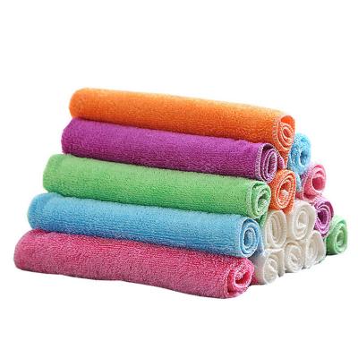 China Sustainable Kitchen Supplies Microfiber Wiping Rags Bamboo Fiber Kitchen Towel for sale