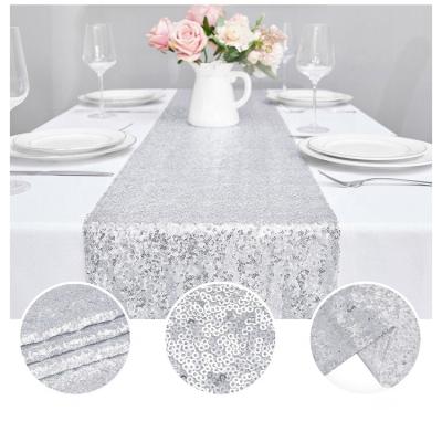 China Holiday table runners hot sale ribbon sequin embroidered soft lightweight table runner beautiful for holiday for sale