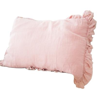 China C2U Sofa Decor Anti-Static Washed French Linen Cushion 100% With Piping for sale