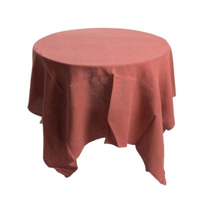 China Eco-frinedly C2U Pure Round French Linen Color Table Cloth Table Cloth for sale