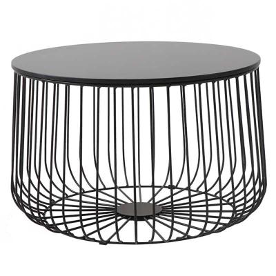 China Modern Round Coffee Table For Living Room Modern Circle Coffee Tables With MDF Top Metal Frame for sale