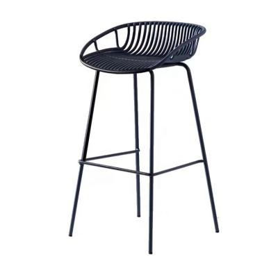 China High Art Iron Stool Bar Chair Metal Cafe Bar Chair Modern Creative Simple Nordic Outdoor Stool for sale