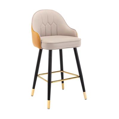 China Modern Luxury Kitchen Gold Bar Stool Chairs For Modern Kitchen Bar Chairs Leather for sale