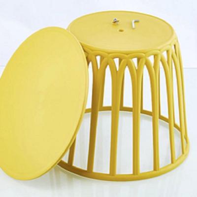 China Nordic Plastic Stool Simple And Modern Round Tea Small Bedside Lazy Stool Practical Low Balcony Home Stackable Chairs for sale