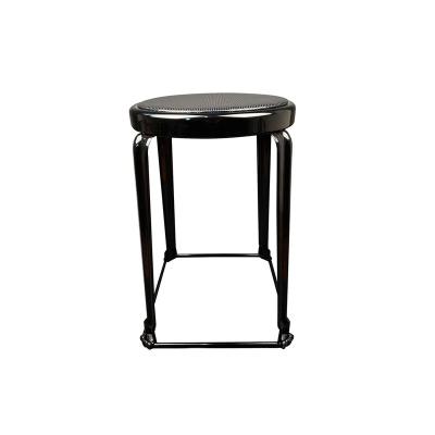 China Modern Stackable Iron Frame Metal Chair Outdoor Modern Stool Chair Dining Restaurant Metal Bar Chair for sale