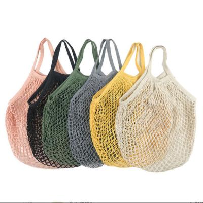 China Soft-loop net bag portable reusable shopping net bag cotton vegetable shopping net bag for sale