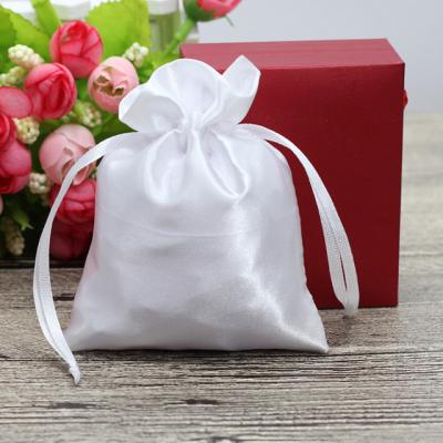 China Wholesale Wig Bag Satin Drawstring Jewelry Pouch Jewelry Drawstring Bag Satin Silk Packaging Bags With Logo for sale