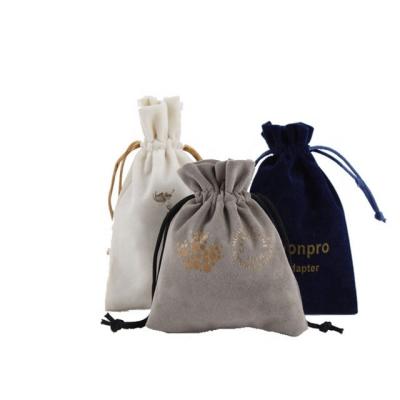 China Custom Jewelry Colored Velvet Gift Bag Drawstring Jewelry Pouch Packaging Velvet Bag Security Velvet Bags With Logo for sale