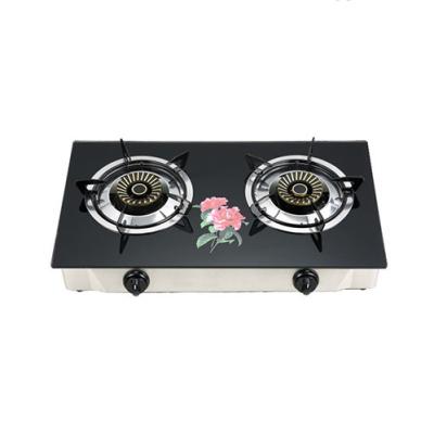 China Hotel 7mm Thickness Tempered Glass Vietnam Dish Cover Spare Part Stove Two Burner Gas Stove CKD Table Top Gas Cooker for sale