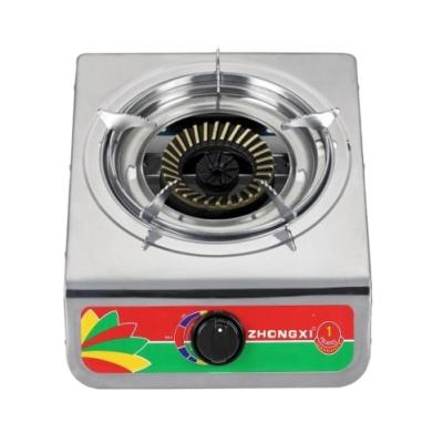 China Hotel Burner Gas Stove Stainless Steel Table Cooker Single Top Portable Home Kitchen Appliances Cooktops for sale