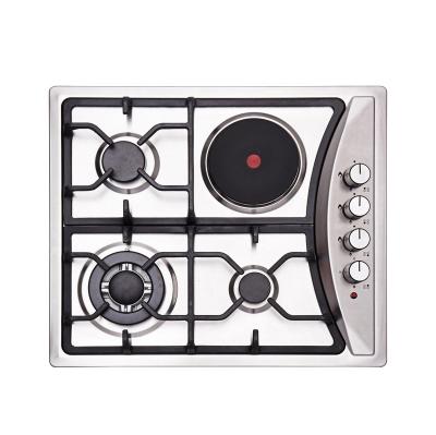 China Hotel Sabaf Stainless Steel 3+1 Burner Infrared Gas Cooktop With Safety Device Household Ceramic Cooker Home Induction Cooker for sale