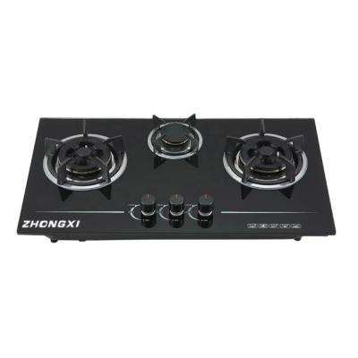 China 2021 Hotel China Manufacturer Ceramic Two Burner Built In Gas Stove Home Kitchen Appliances Tempered Glass LPG NG Gas Cooktops for sale