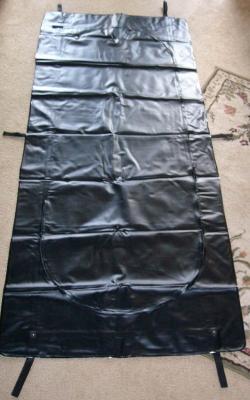 China Webbing Strap Handle PVC or PEVA black Body Bags Heavy Duty Transport 12-20Mil for sale