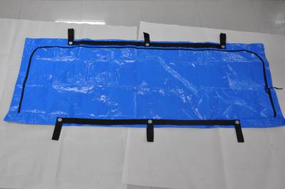 China Chlorine Free Blue Woven PE and PP Body Bags 6 Rivets Secured Handles for sale