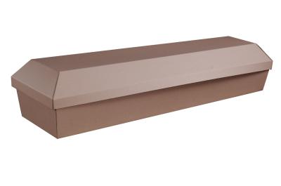 China Flat Packed Plain Cremation Cardboard Eco Friendly Coffins or Container for sale