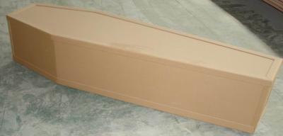 China Environmental Plain Cremation Cardobard Coffins or Paper Caskets Flat Packed for sale