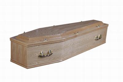 China European Style Plywood Veneered Cardboard Coffins with Convex Lid Satin Lined for sale