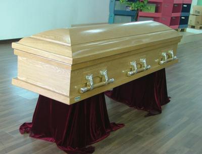 China Cremation Casket With Swing Bars , Full Couch USA Style Eco Coffin Cardboard for sale