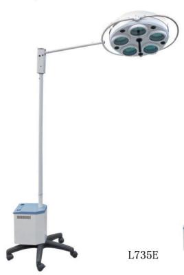 China 5 Feet  Floor Stand Surgical Operating Lights With3 4 5 Reflectors , AC/DC 220V/24V for sale