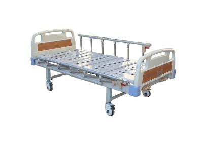 China Metal Structure Hospital Furniture Manual Crank Bed , 0-85° Back Section Raise for sale