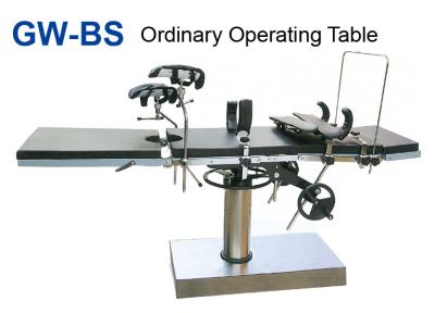 China Mesa de operaciones quirúrgica manual controlada lateral del acero inoxidable en venta