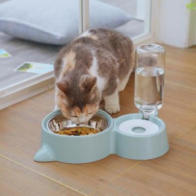 China 2022 Wholesale Automatic Smart Pet Feeder Pet Bowl Slow Feeding Water Dispenser With Cat Dog Bowl Stainless for sale