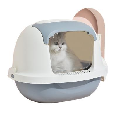 China Single Viable Pet Supplies Cat Litter Box Fully Enclosed Cat Litter Box Splash Proof Deodorizer for sale