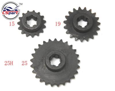 China Camshaft 15 19 25 Teeth Parts 6MM 25H Front Sprocket 47CC 49CC Mini Moto Dirt Pit Bike Tooth for sale