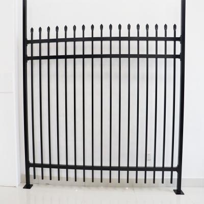 China Easily Assembled Decorative Black Fence Top Style Aluminum Material Flat Fence Swimming Pool Garden Garden Barriers for sale