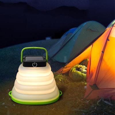 China Camping/Rising Portable USB Rechargeable Collapsible Solar Lantern Lamp Multifunctional Magic Cool Tent Led Outdoor Light for sale