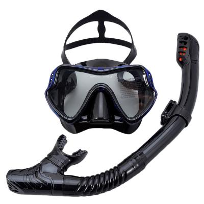 China 360 Degree Rotating Snorkle 2022 Summer Silicone Mask Diving Equipment Face Snorkel Liquid Goggles And Breathing Tube Set Anti Fog Snorkeling Equipment for sale