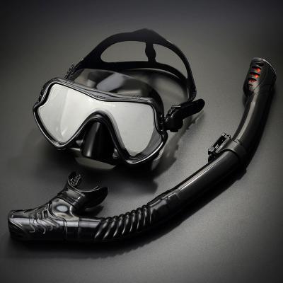 China 360 Degree Anti Fog Snorkle Silicone Diving Equipment Face Snorkel Goggles Liquid Scuba Diving Equipment Liquid Breathing Tube Mask Set for sale