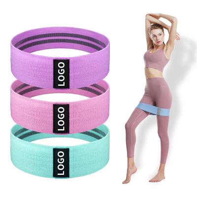 China Custom Logo Fabric Booty Home Fitness Exercise Resistance Bands For Gym Eco-friendly Factory New Design for sale