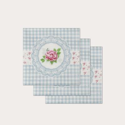 China New Printed Colorful Floral Paper Napkins For Hotel Western Restaurant Printed Wedding Paper Napkins for sale