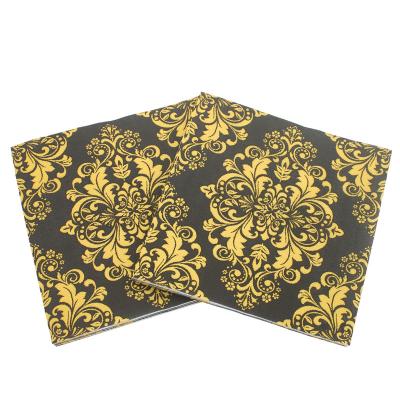 China Printed exquisite disposable tan decorative paper napkins wholesale custom wedding paper napkins for sale