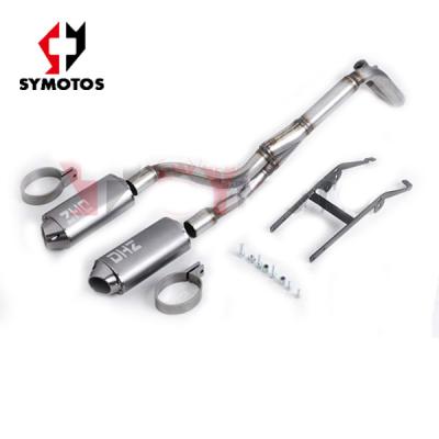 China pitbike muffler twin muffler mine bike exhaust twin exhaust system for mine bikes DC07014 for sale