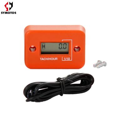 China PLASTIC Inductive Hour Meter With Tachometer For Gasoline Engine ATV UTV Dirtbike for sale