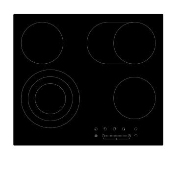 China Hotel Built In 4 Burner Ceramic Vitro Cooker Hob for sale